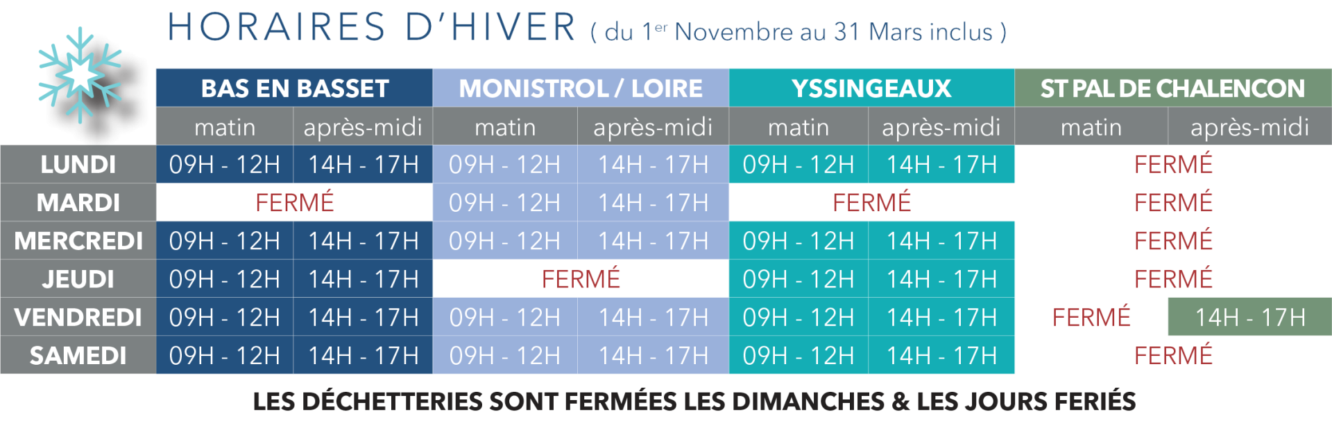 Horaires yssingeaux monistrol st pal et bas